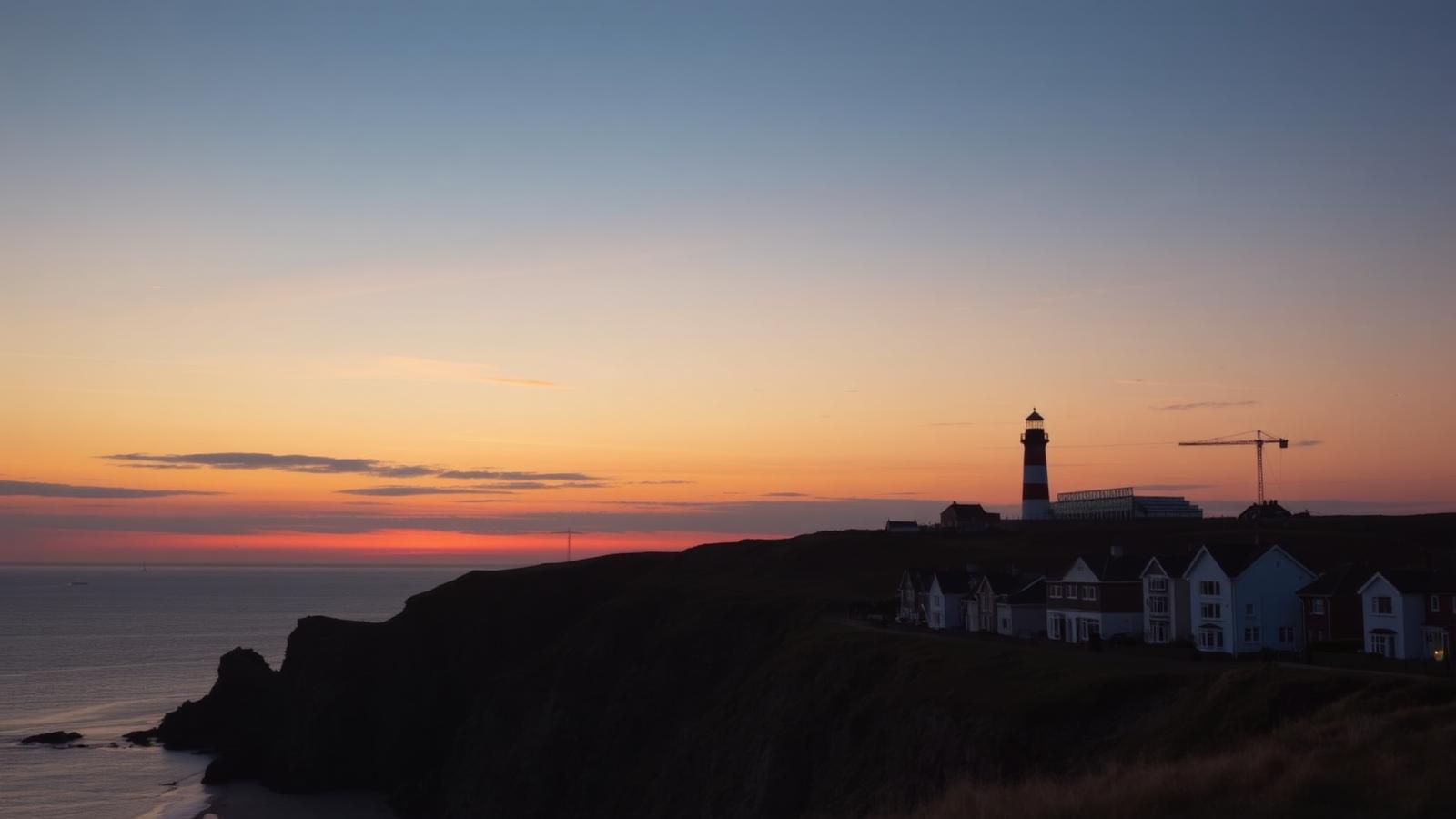 North East coastline at sunset